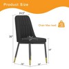 NicBex PU Leather Dining Chairs Set of 2/4,Upholstered Armless Chair with Stripe Backrest,Kitchen Chairs for Office,Living,Meeting Room - 3 of 4