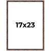 PosterPalooza | 17x23 Thin Bamboo Picture Frame, UV Acrylic, 2 Finishes - Gold and Brown - 2 of 4