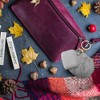 Infinite Curiosity Cute Case Compatible with AirPods 1 & 2 - Fluffy Pom Pom Protective Silicone Cover with Keychain, Gray - 2 of 4