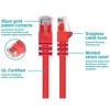 Monoprice Cat6 Ethernet Patch Cable - 14 Feet - Red | Network Internet Cord - RJ45, Stranded, 550Mhz, UTP, Pure Bare Copper Wire, 24AWG - image 3 of 4