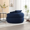 KTMBDW Round Chaise Longue Chair, Modern 50-inch Upholstered Chenille Deep Seat Circle Single Cloud Floor Sofa Chair for Living Room - 3 of 4