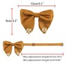 INSPIRE CHIC Men's Ribbon Leaf Pendant Pre-tied Fashion Bow Ties Necktie 1 Pc - 2 of 4