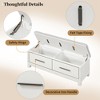 Shoe Storage Bench with Removable Cushion, Entryway Bench with Lift Top Storage, Upholstered Shoe Cabinet for Hallway Bedroom Living Room - 4 of 4