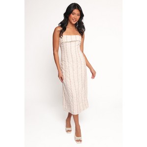 Petal and Pup Norma Strapless Midi Dress - 1 of 4