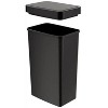LunaLulinlk 13.2 Gallon Plastic Motion Sensor Kitchen Trash Can, Black - 3 of 4