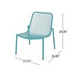 Set of 2 Stackable Metal Outdoor Patio Lounge Chairs with Mesh Seat for Balcony or Garden-Cuddlewood - 4 of 4