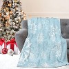 Lomsoe Christmas Blue Throw Blanket Rustic Soft Flannel Throw Blanket for Couch Bed Sofa Warm Decoration Xmas Gifts. - 2 of 4