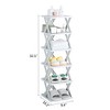 VECELO 4/5/6 Tier Vertical Narrow Shoe Rack, Freestanding Shoe Racks, Skinny Shoe Shelf, Compact Shoe Organizer for Small Spaces, Gray - 2 of 4