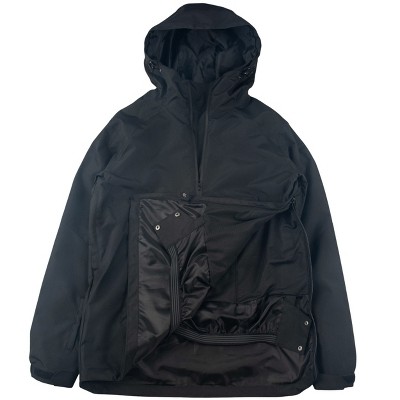 Alpine Swiss Mens Snowboard Jacket 10K Waterproof Hooded Ski Shell Anorak Windproof Pullover Winter Sport Coat BLK SML — фото 7