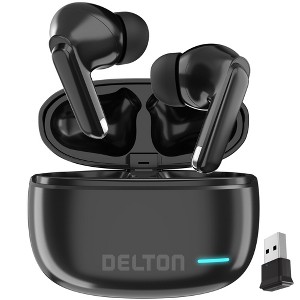 Delton T70 Wireless Noise Canceling Bluetooth Computer Earbuds Headset with Dongle - 1 of 4