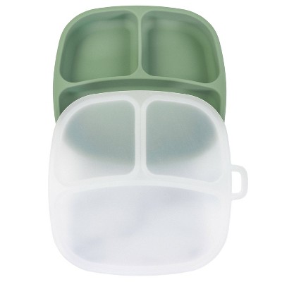 Re-Play Silicone Suction Divided Plate w/Lid