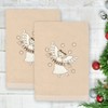 Linum Home Textiles Christmas ANGEL - Embroidered Luxury 100% Turkish Cotton Hand Towels - 2 of 3