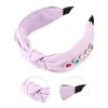 Unique Bargains Women's Elegant Heart Faux Diamond Wide Hairband 6.89"x5.51" 1 Pc - 3 of 3