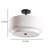 16" Modern Ceiling Light, Fabric Upholstered, Flush-Mount Fixture for Living Room, Bedroom,Dining Room,Stylish Energy-Saving Design(Bulb Not Included) - 4 of 4