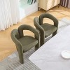 NicBex Modern Wood Accent Chairs Set of 2, Velvet Fabric Living Room Chair, Barrel Dining Chair for Living Room, Dining Room - 2 of 4
