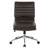 Armless Mid Back Manager's Faux Leather Chair with Chrome Base - OSP Designs - image 2 of 4