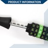 Unique Bargains Extended Bike Padlock Cable Lock Resettable 5 Digit Bike Lock Black Green 1 Set - 3 of 4