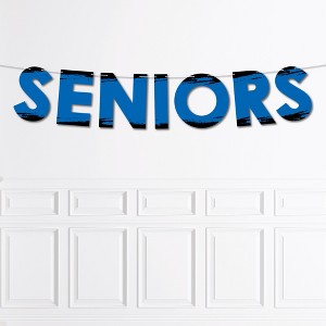 Big Dot of Happiness Blue Senior Night - High School Sports and Graduation Party Decorations - Seniors - Outdoor Letter Banner - 1 of 4