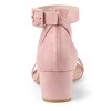 Allegra K Women's Open Toe Adjustable Ankle Strap Block Low Heel Sandals - 3 of 4