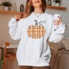 Simply Sage Market Women's Graphic Sweatshirt Orange Plaid Pumpkin - 2 of 4