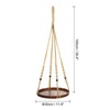Unique Bargains Macrame Wooden Indoor Hanging Plant Shelf 2 Pcs - 2 of 4