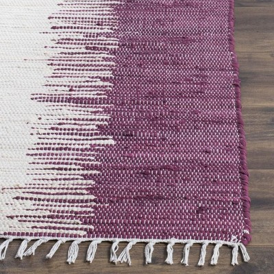 Coastal Breeze Blue Cotton 6' x 9' Handwoven Flatweave Rug