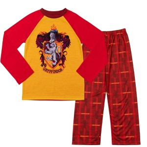 Harry Potter Hufflepuff Ravenclaw Slytherin Gryffindor Girls Pajama Shirt and Pants Little Kid to Big Kid - 1 of 4