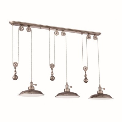 Craftmade Lighting Pulley 3 - Light Pendant in  Tarnished Silver