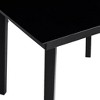 vidaXL Garden Dining Table Black Powder-coated steel, glass - 3 of 4
