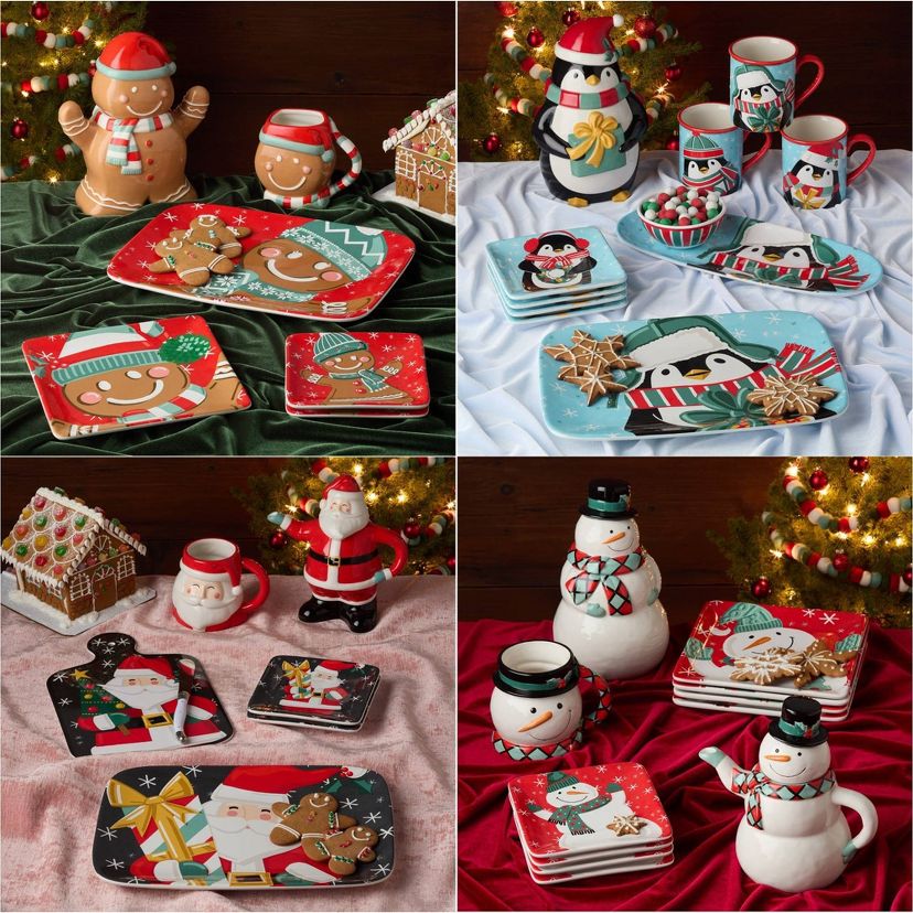 Certified International Christmas Whimsy Dinnerware Collection