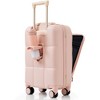 Whisen Luggage Sets 3 Piece, 20-inch with USB Port and front opening design, ABS Hard Shell Luggage with Spinner Wheels, Cup Holder - 2 of 4