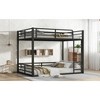 Sapphtopaz Space-Saving Metal Frame Bunk Bed for Teens/Adults, Simple Bed Frame with Guardrails for Bedroom, Kids Room, No Box Spring Needed - 2 of 4