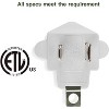 Itopfox 4 Pack ETL Listed Grounding Outlet Adapter, 3-2 Prong Adapter Converter, Fireproof 392℉ Resistant Heavy Duty Wall for Household Appliances - 2 of 4