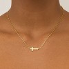 Gold Titanium Steel Cross Classic Unisex Necklace - 2 of 4