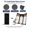 WeChef Restaurant Menu Covers 4.25x11" Trifold 3 View PU Leather with Angled Corners for Wine List Bar Hotel 5 Pack - 2 of 4