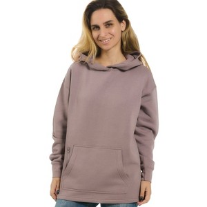 U.S. Apparel Men's & Women's Open Bottom Loose Fit Cozy Hoodie Sweatshirt | Vineyard - 1 of 4