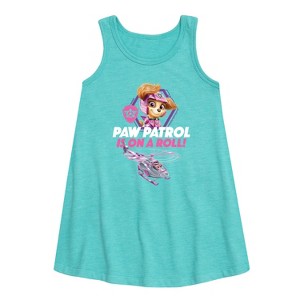- Paw Patrol - Paw Patrol Is On A Roll Graphic Sleeveless Aline Dress - 1 of 4