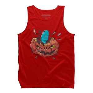 Men's Design By Humans Halloween smashed pumpkin By BlackBerry55 Tank Top - 1 of 2