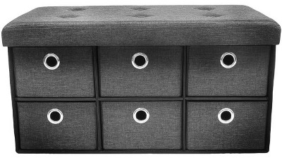 Mdesign Wide Dresser Storage Chest, 5 Fabric Drawers : Target