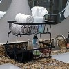 Sunnydaze Indoor Metal Wire 2-Tier Collapsible Tabletop Storage Basket - Black - 3 of 4