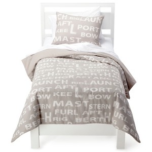 Rizzy Home Sail Away Comforter Set - Khaki/Ivory (Twin), Beige