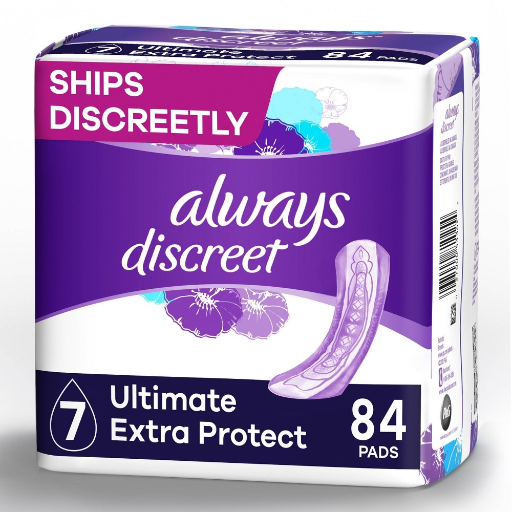 Always Discreet Ultimate Extra Protection 7 Drop Base Pads - 84ct