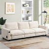 Whisen Modern Chenille Sectional Sofa with Bluetooth Speaker, USB Port, Drop Down Table, Cup Holders and Storage Armrest - 2 of 4