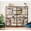 Gulches 77" Bookshelf, Industrial 8-Tier Etagere Bookcase Open Display Shelves for Home - 3 of 4