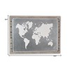 HomeRoots 25" X 34" Brown and Gray Wood and Metal World Map Hanging Dimensional Sculpture - 3 of 4