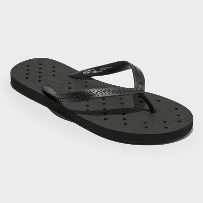 S Shower Flip Flops Black - Room Essentials™