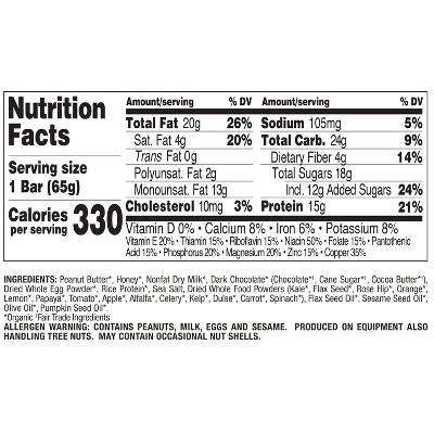 Perfect Bar Dark Chocolate Peanut Butter with Sea Salt - 2.3oz