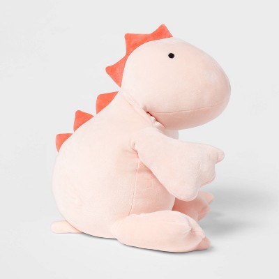 Dinosaur Weighted Plush Kids&#39; Throw Pillow Pink - Pillowfort&#8482;