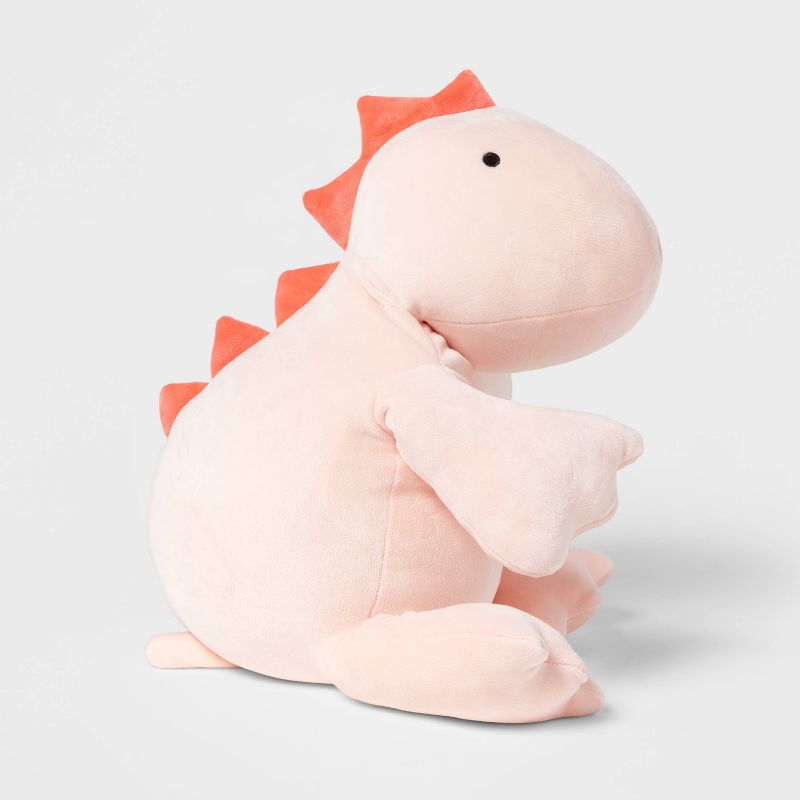 Dinosaur Weighted Plush Kids&#39; Throw Pillow Pink - Pillowfort&#8482;, 5 of 12