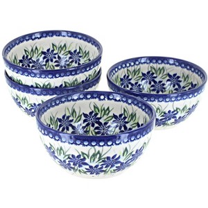 Blue Rose Polish Pottery 71-4 Vena Dessert Bowl Set - 1 of 1